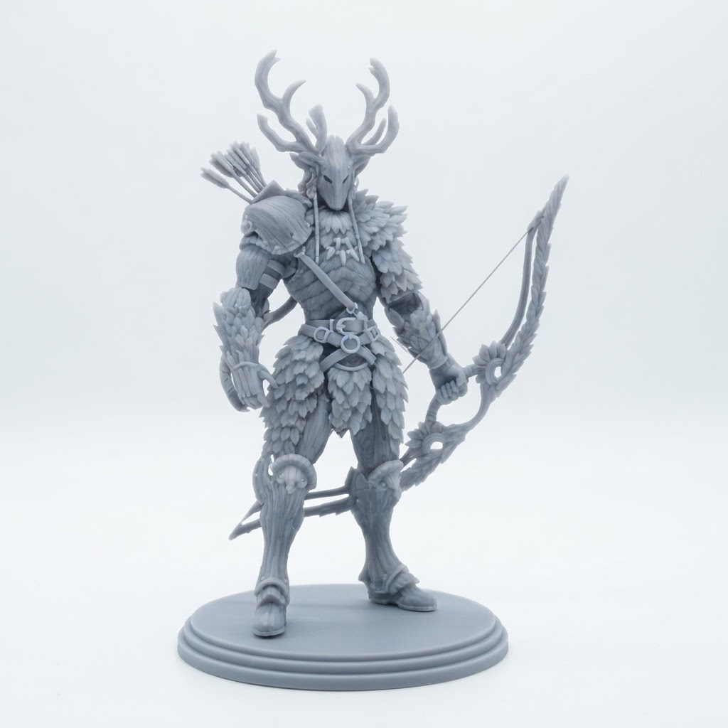 Forest Hunter Figurine free 3D printable STL