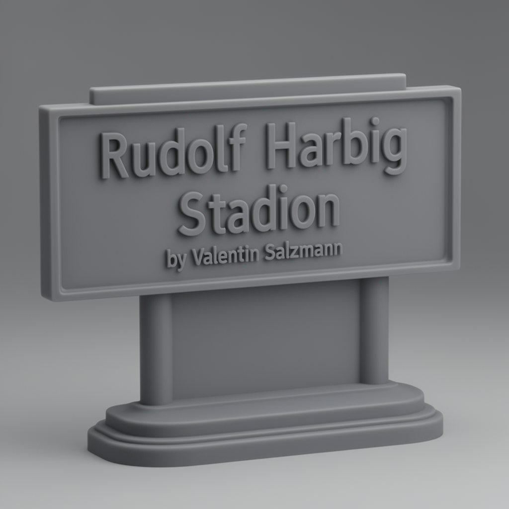 Rudolf Harbig Stadion Sign free 3D printable STL