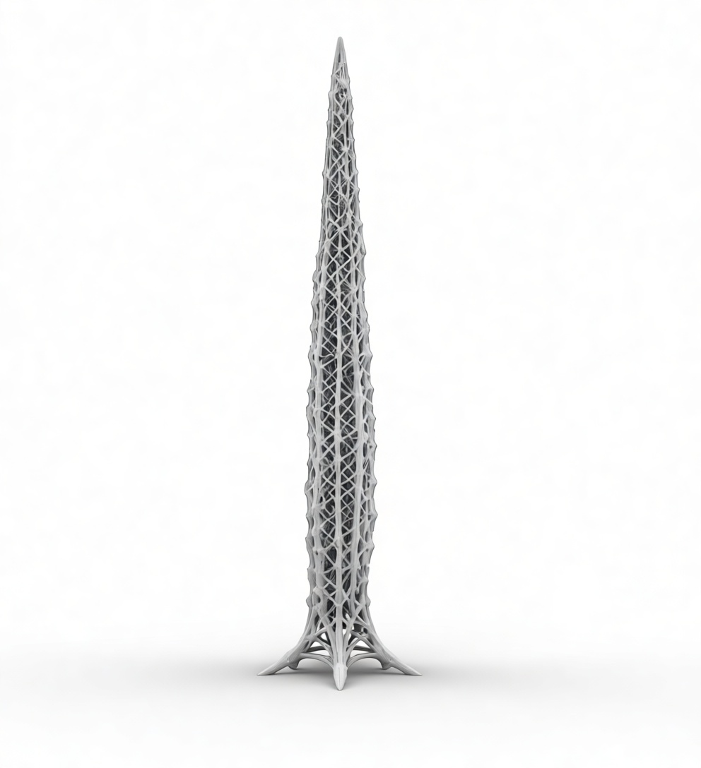 Twisted Spire Sculpture free 3D printable STL
