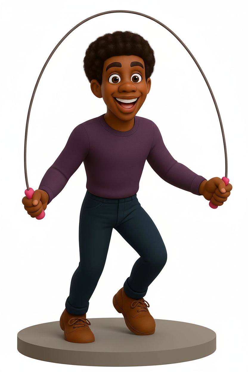 Happy Boy Jumping Rope free 3D printable STL