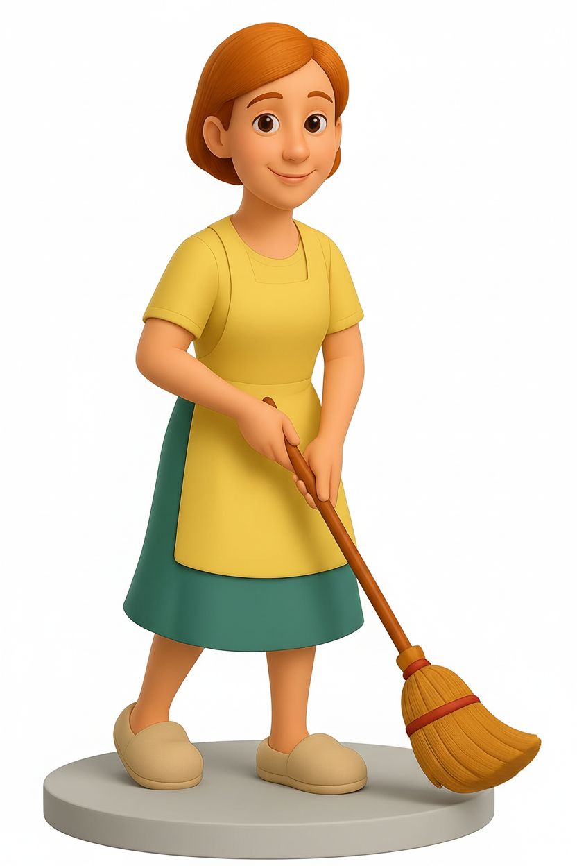 Cleaning Lady 3D Model free 3D printable STL