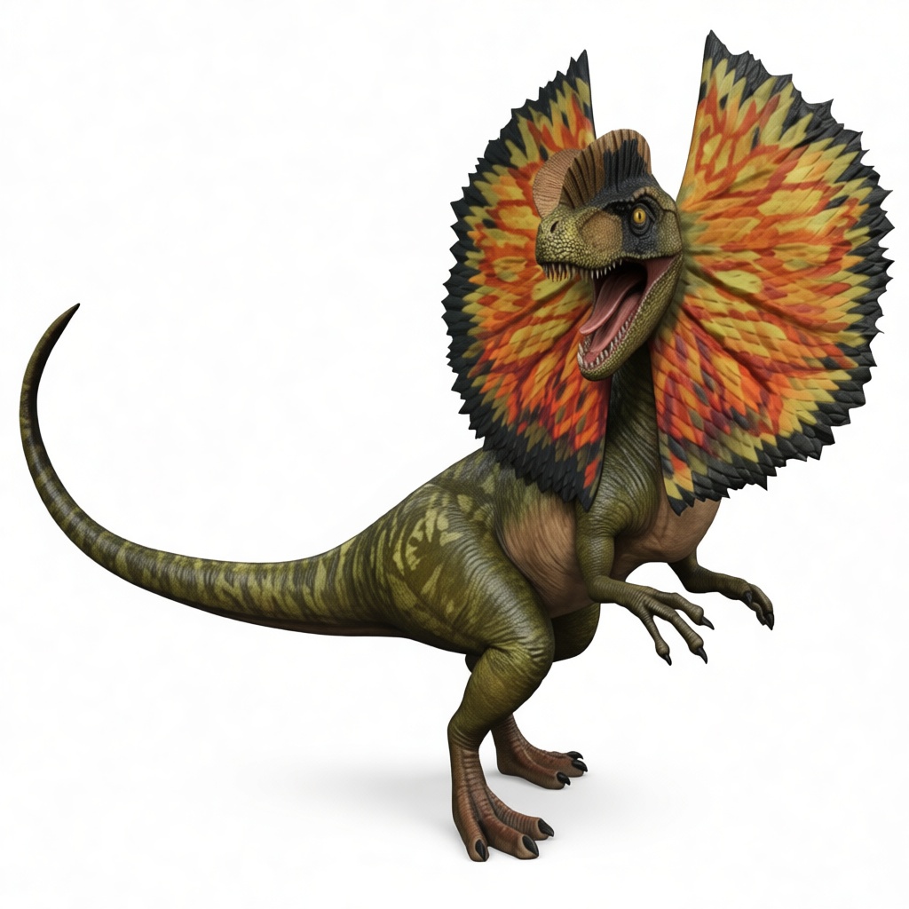 Dilophosaurus Dinosaur Figurine free 3D printable STL
