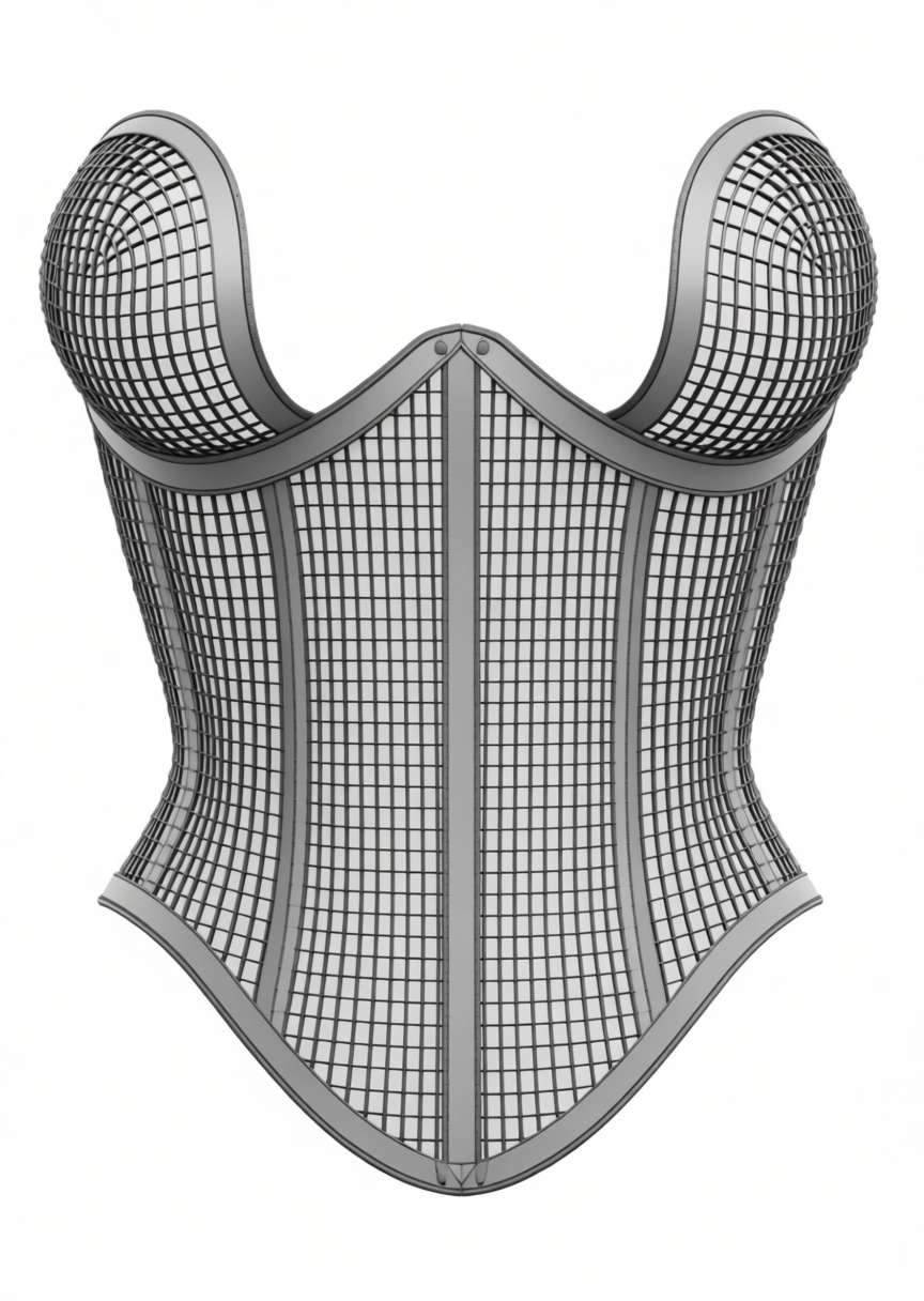 Wireframe Corset Model free 3D printable STL