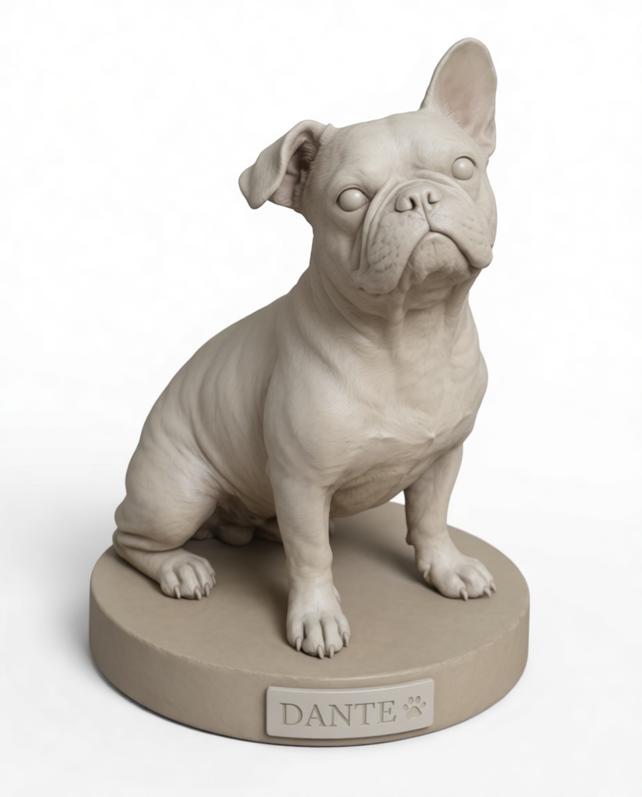 French Bulldog Figurine free 3D printable STL