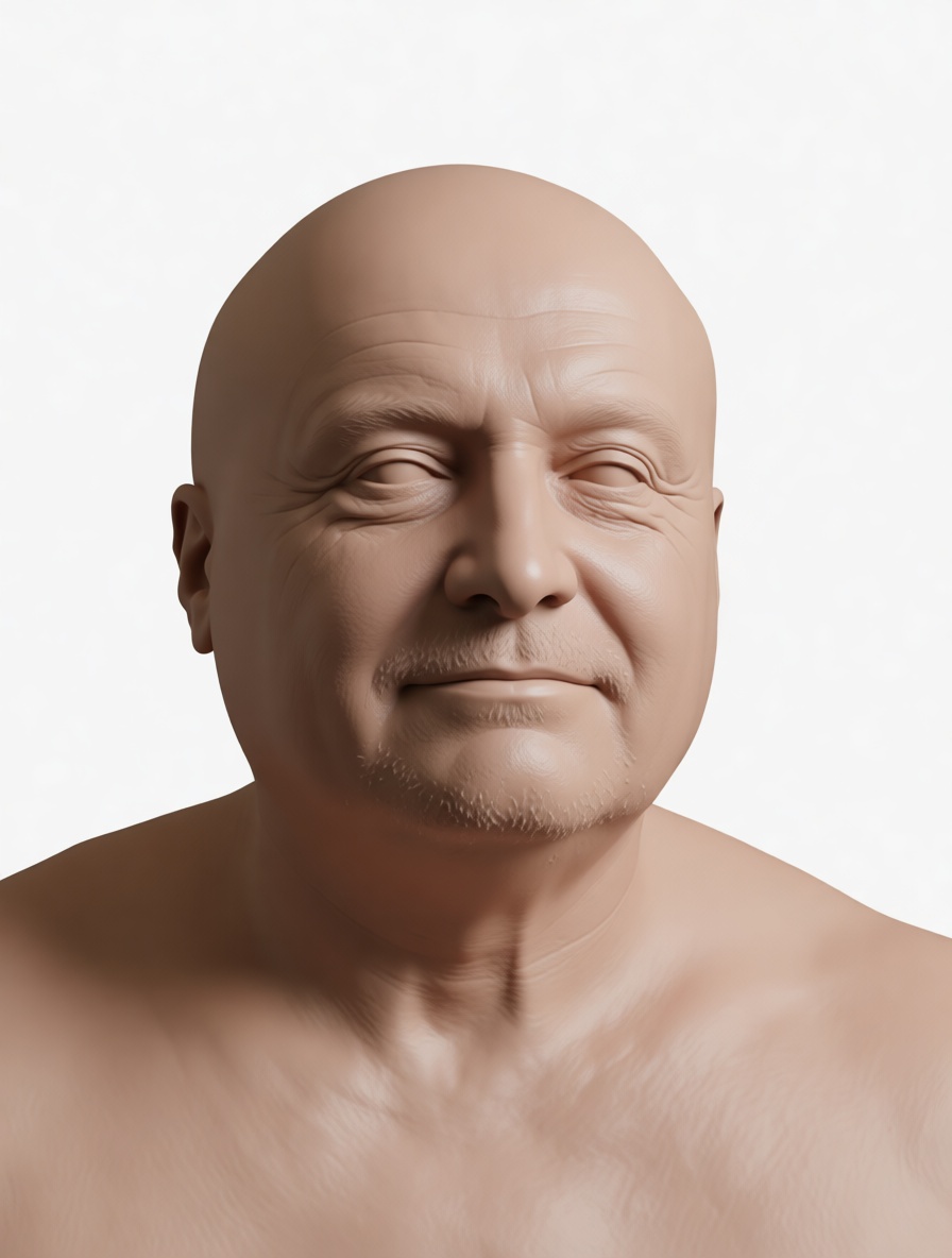 Realistic Elderly Man Bust free 3D printable STL