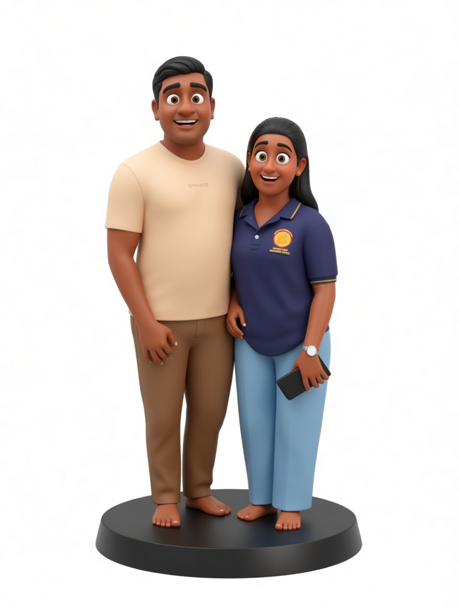Couple Standing Figurine free 3D printable STL