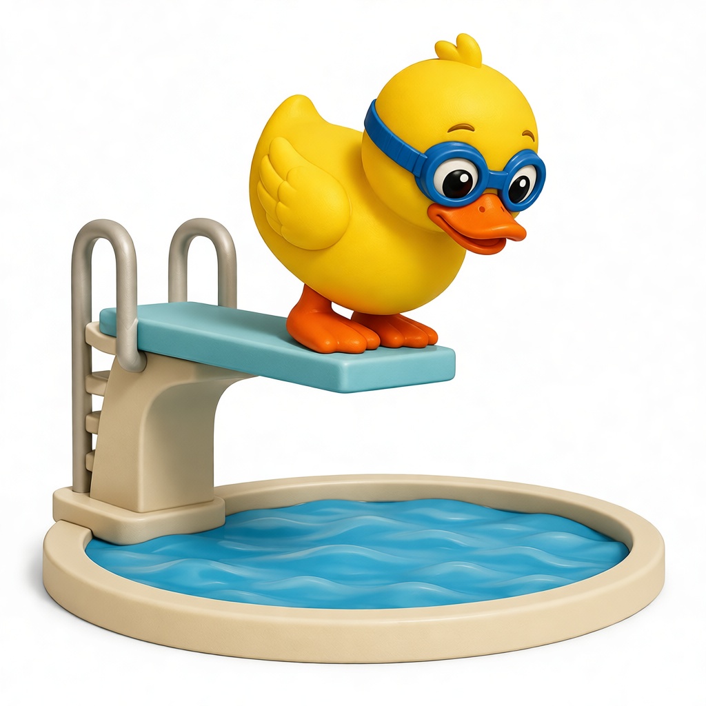 Duckling Pool Figurine free 3D printable STL