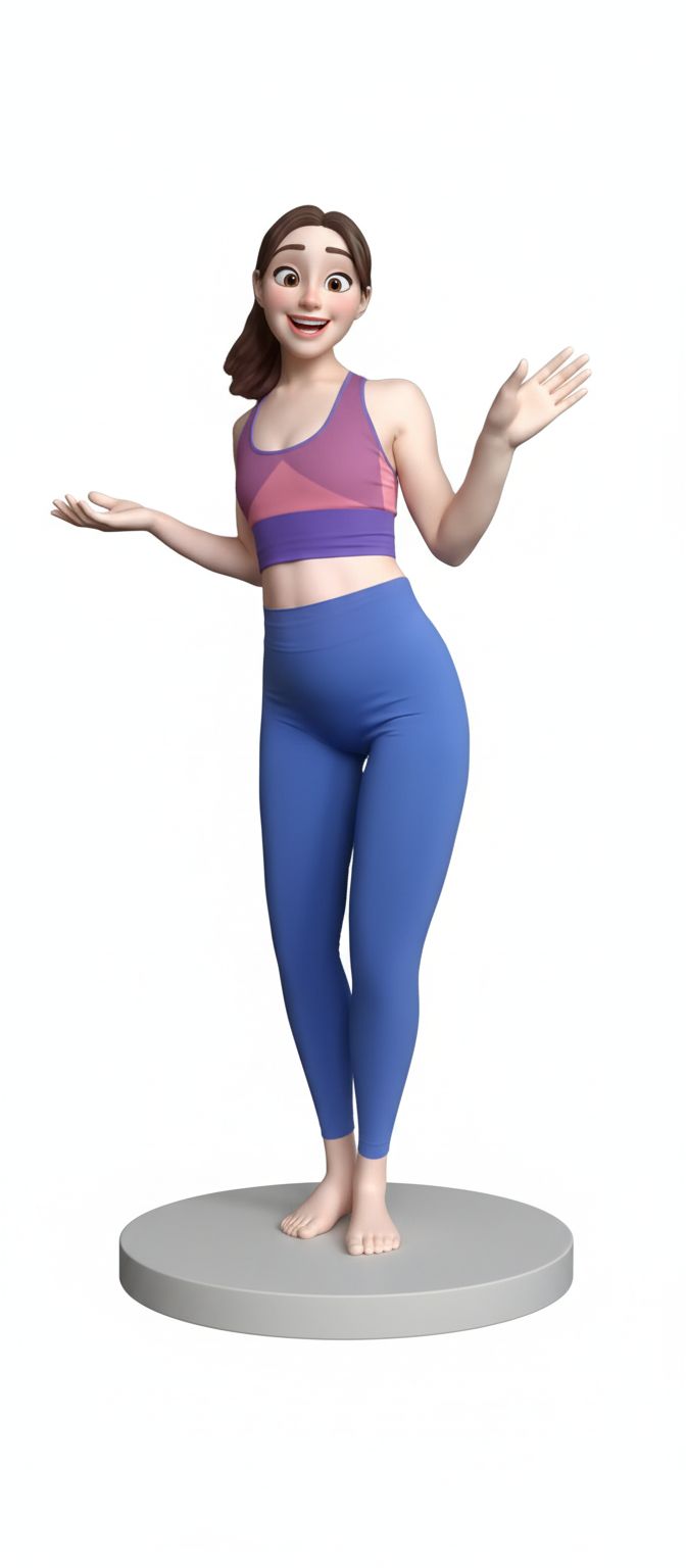 Fitness Girl Figurine free 3D printable STL