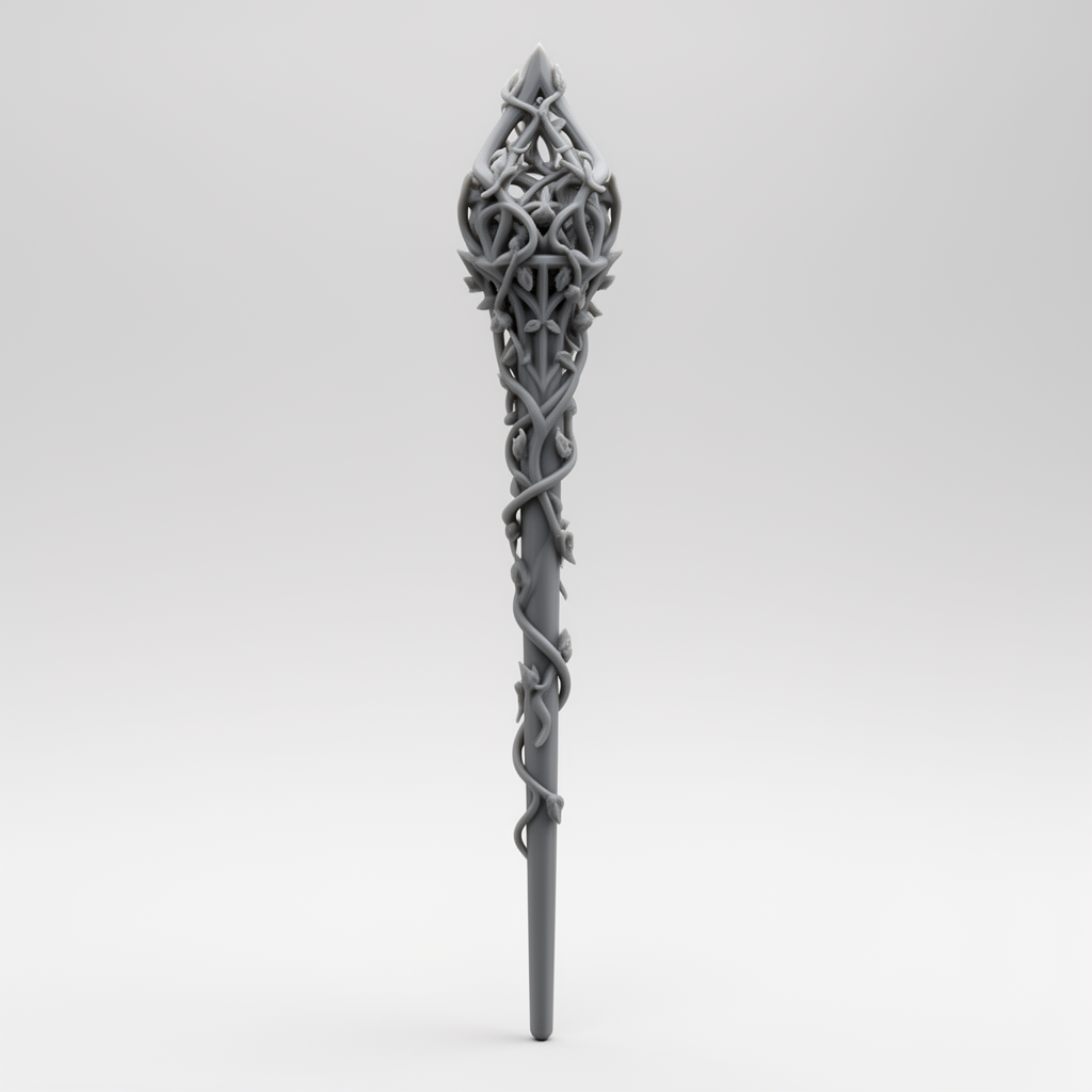 Gothic Vine Wand free 3D printable STL