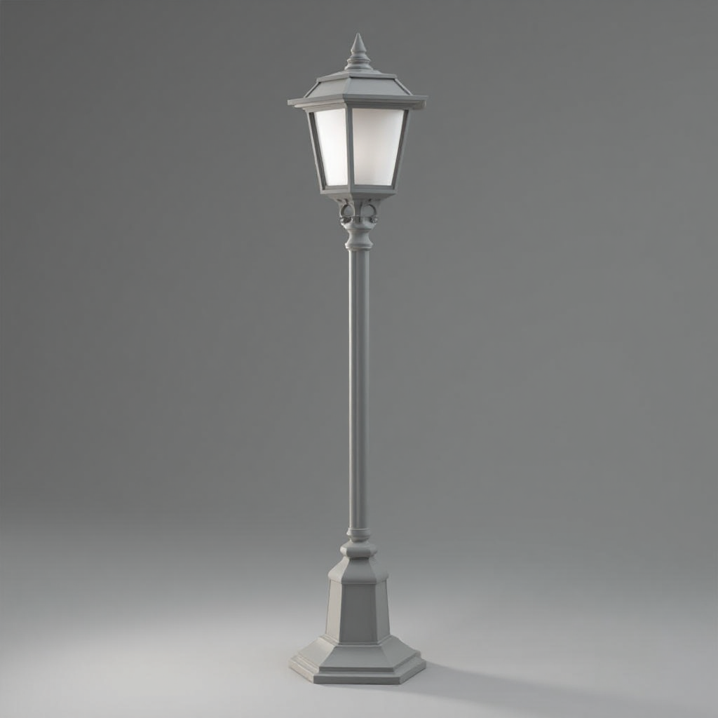 Hexagonal Lamppost Model free 3D printable STL