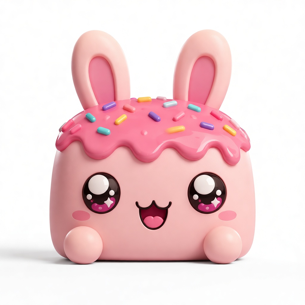Kawaii Bunny Cake Figurine free 3D printable STL