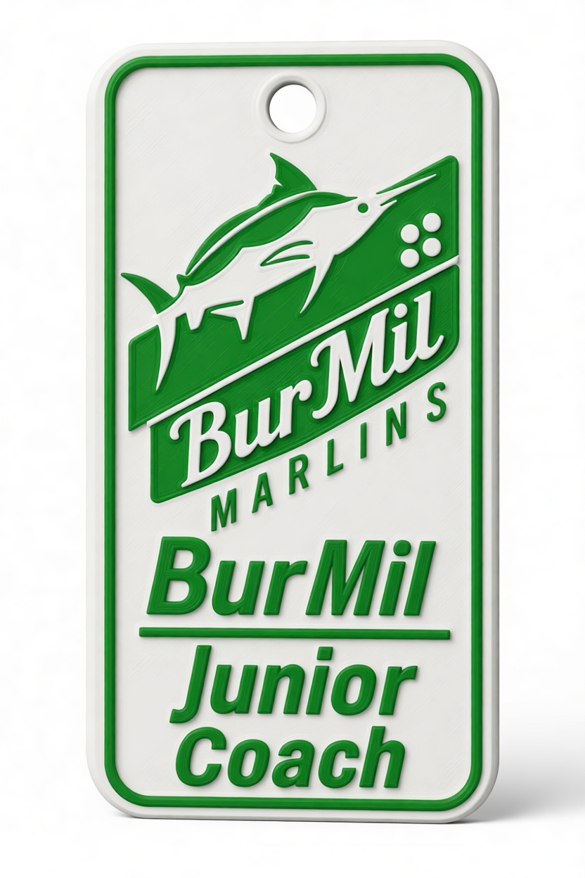 BurMil Marlins Keychain free 3D printable STL
