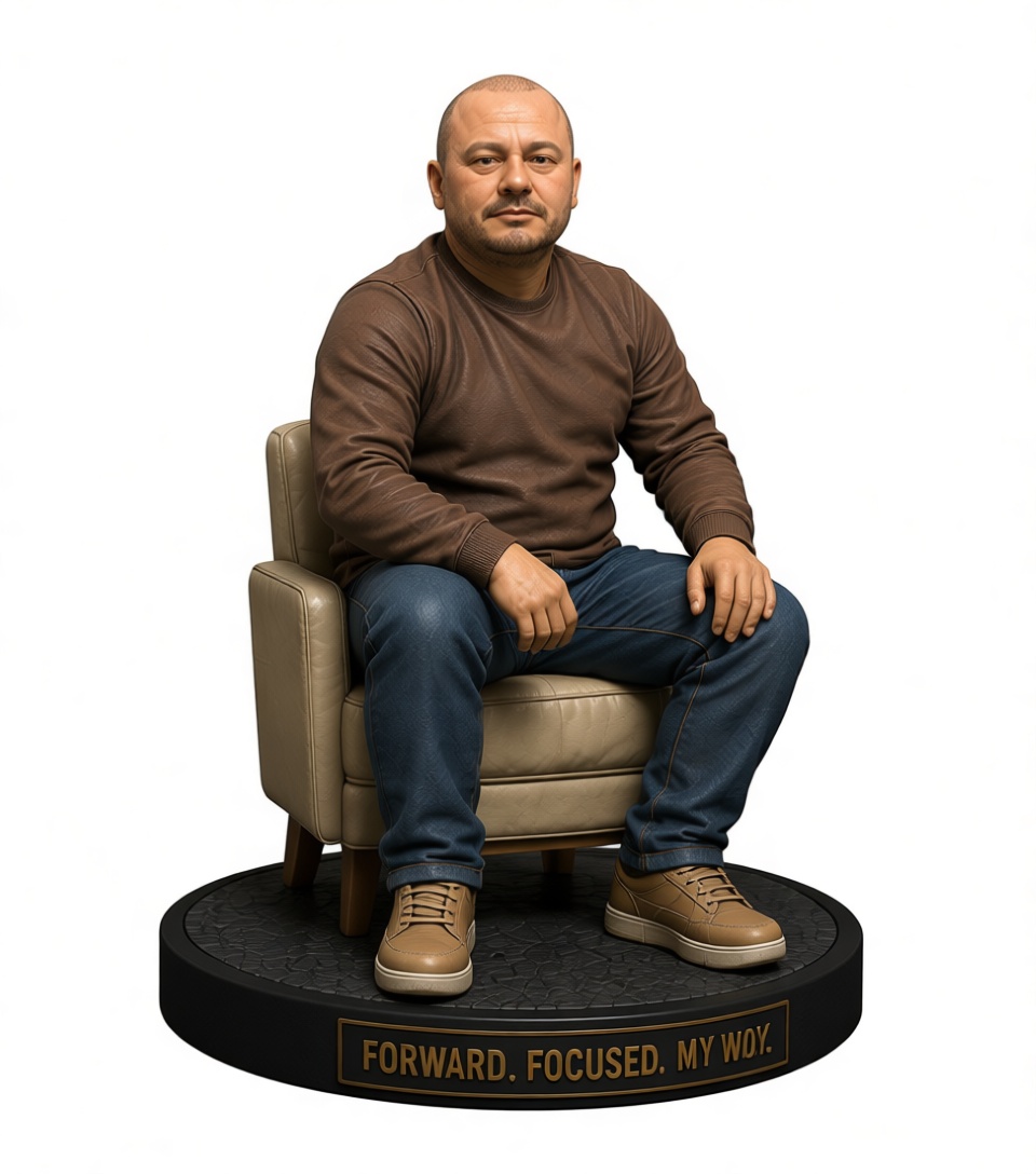 Seated Man Figurine free 3D printable STL