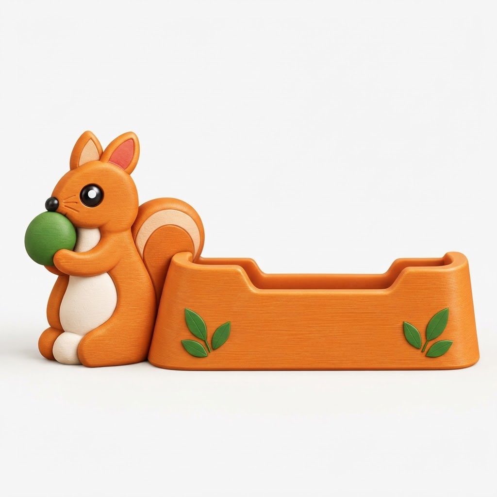 Squirrel Planter Figurine free 3D printable STL