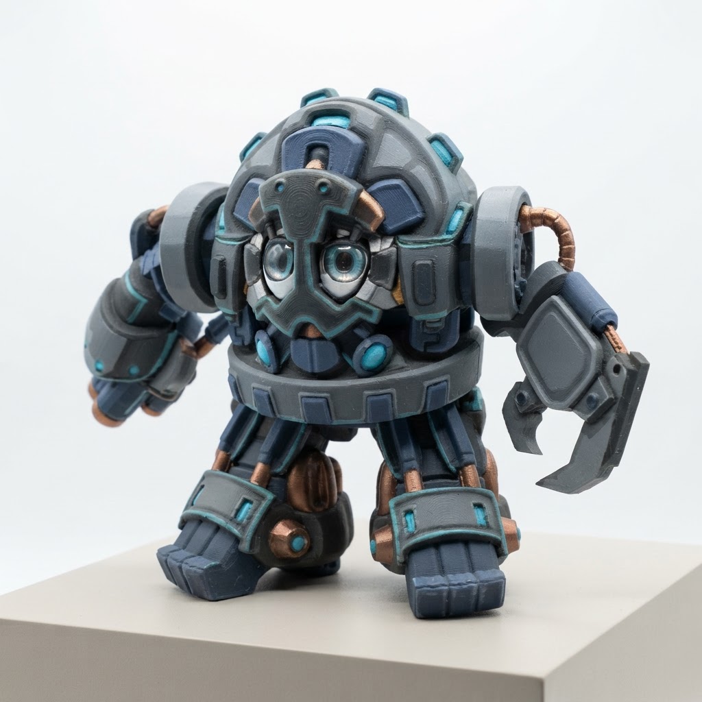 Cute Robot Figurine free 3D printable STL