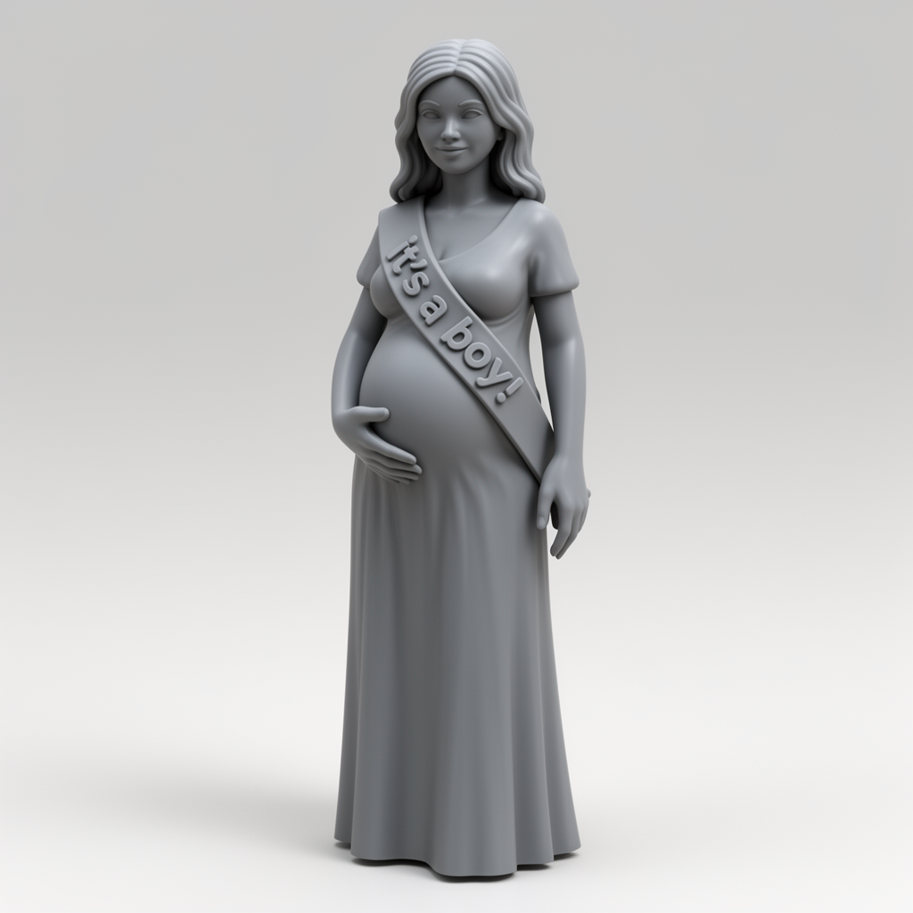 Pregnant Woman Figurine free 3D printable STL