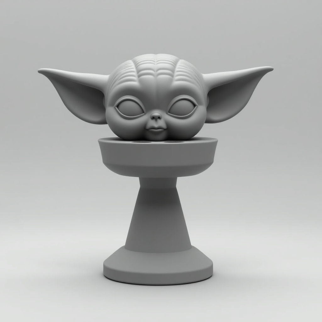 Yoda Flower Holder free 3D printable STL