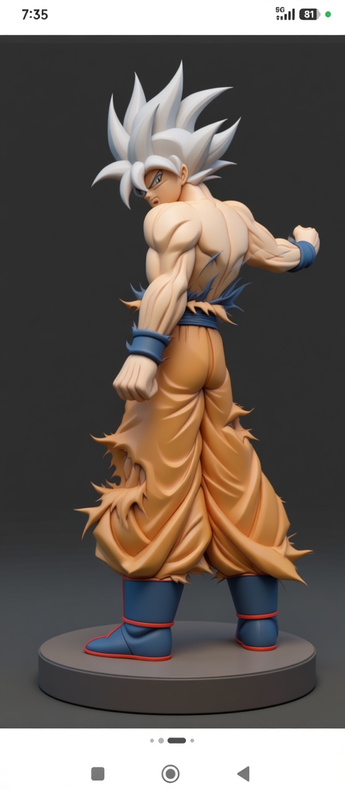 Goku Ultra Instinct Figurine free 3D printable STL