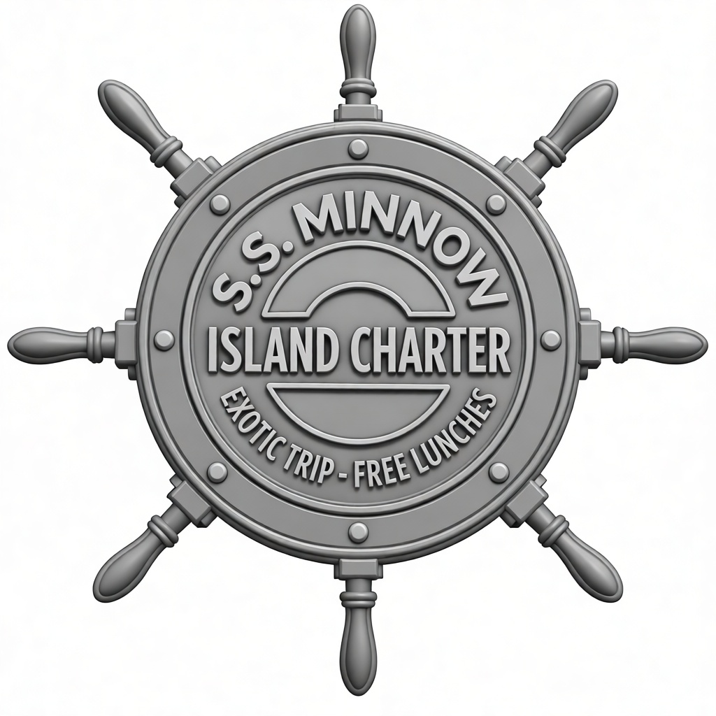 S.S. Minnow Ship Wheel free 3D printable STL