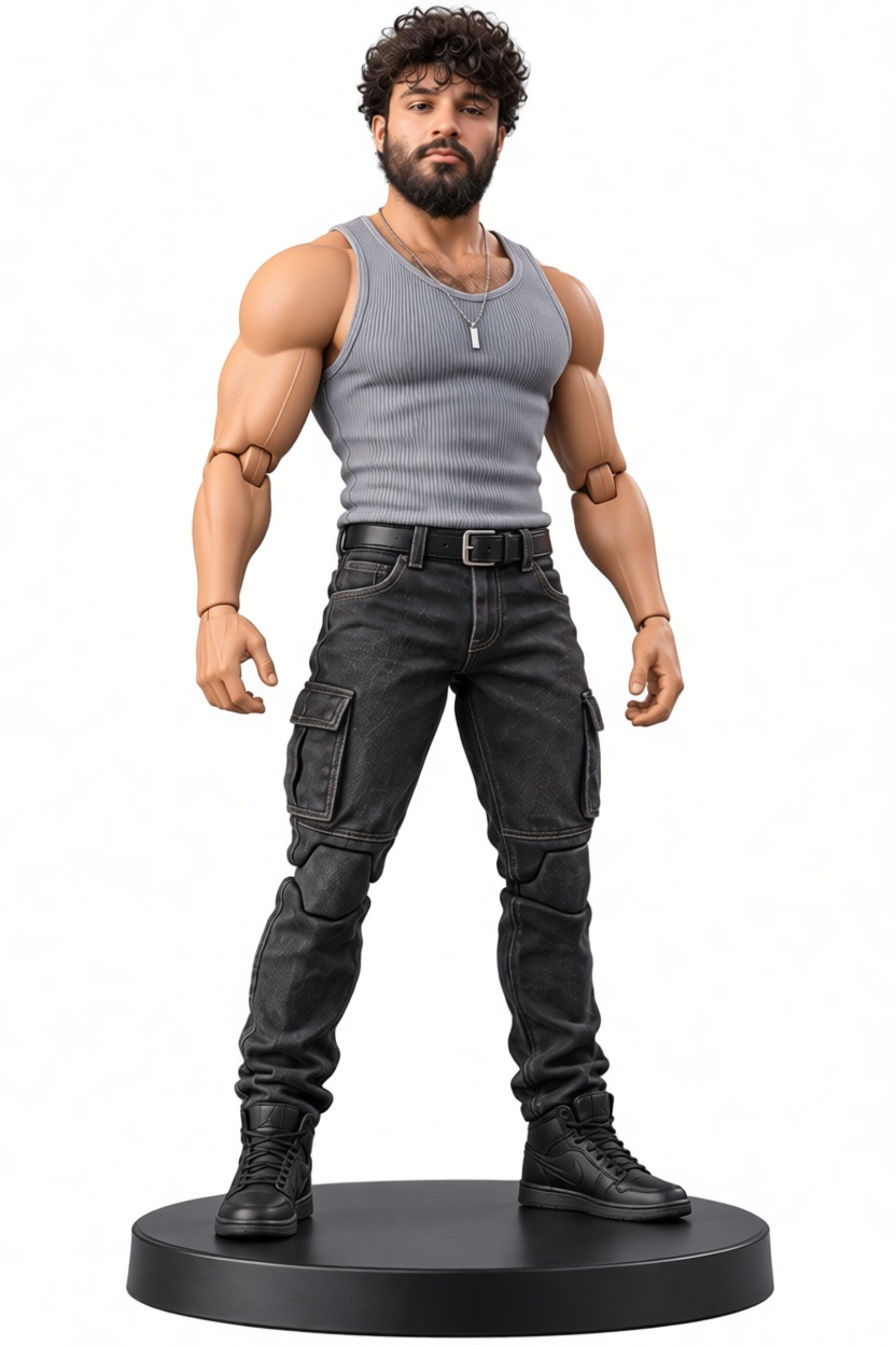 Muscular Male Action Figure free 3D printable STL