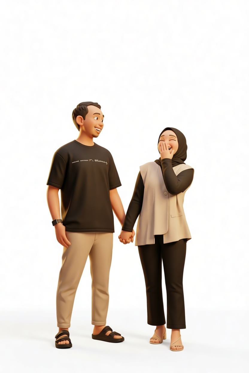 Couple Holding Hands Figurine free 3D printable STL