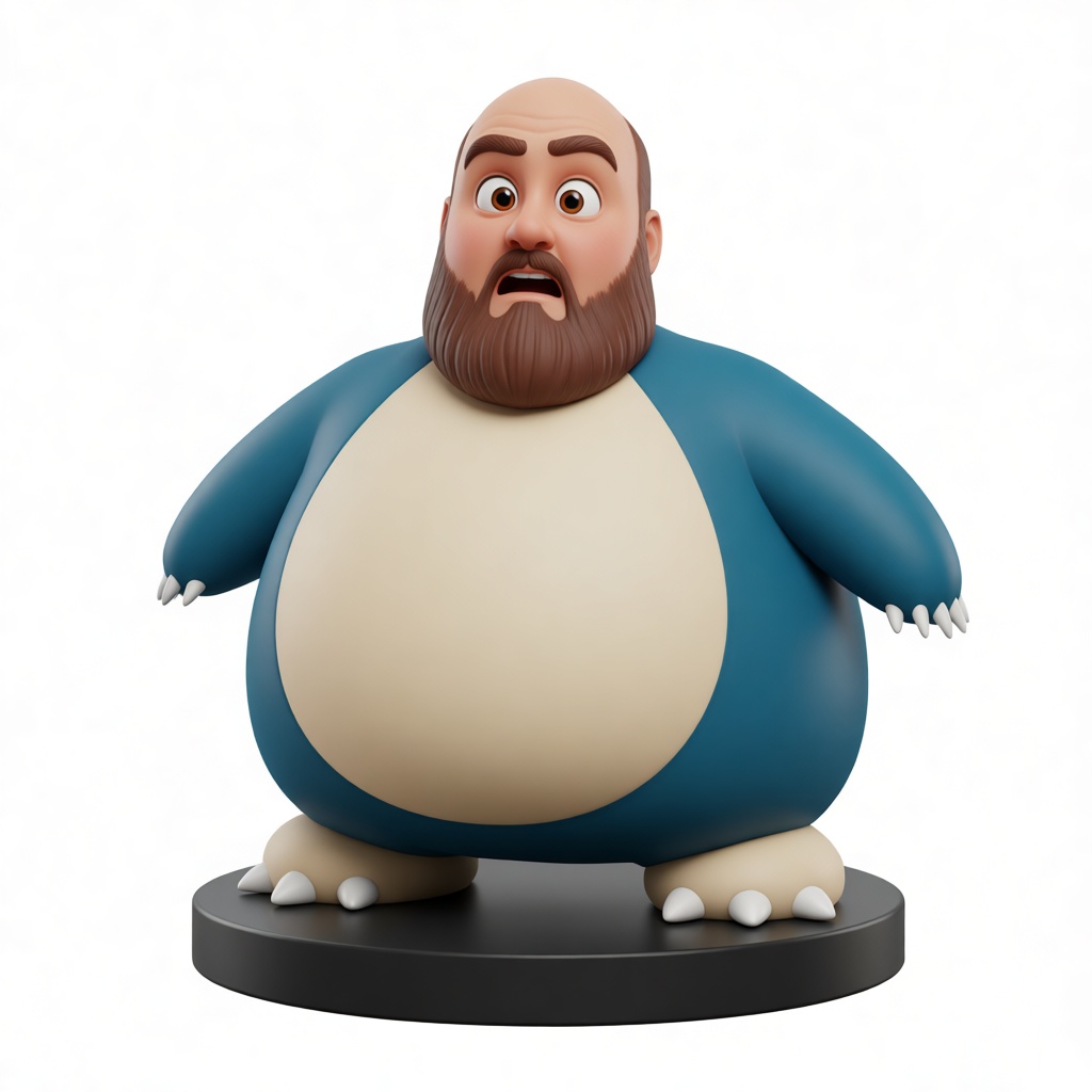 Snorlax Beard Figurine free 3D printable STL
