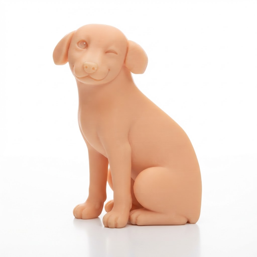 Winking Labrador Figurine free 3D printable STL