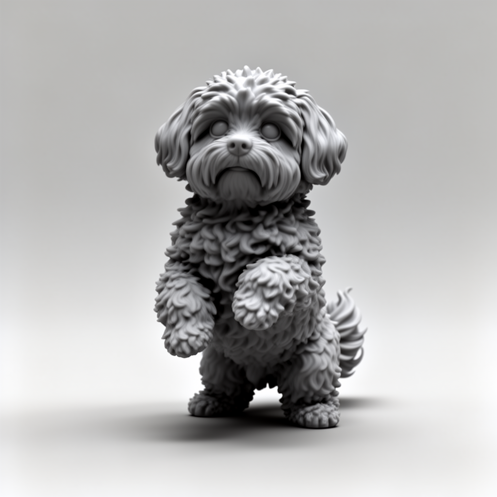 Maltese Bichon Standing Figurine free 3D printable STL
