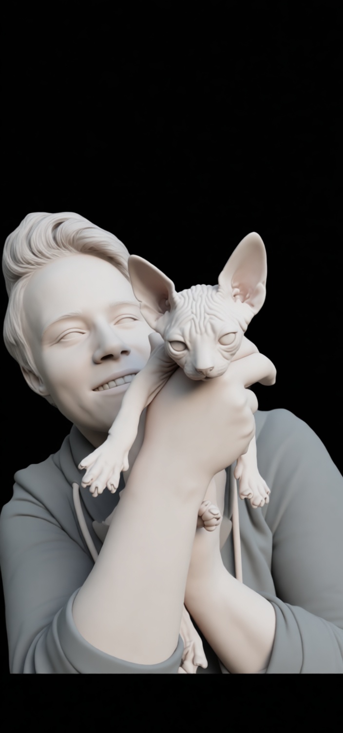 Sphynx Cat Figurine free 3D printable STL