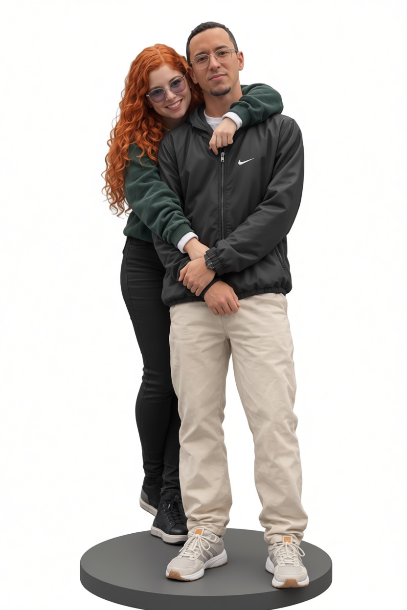 Couple Embrace Figurine free 3D printable STL