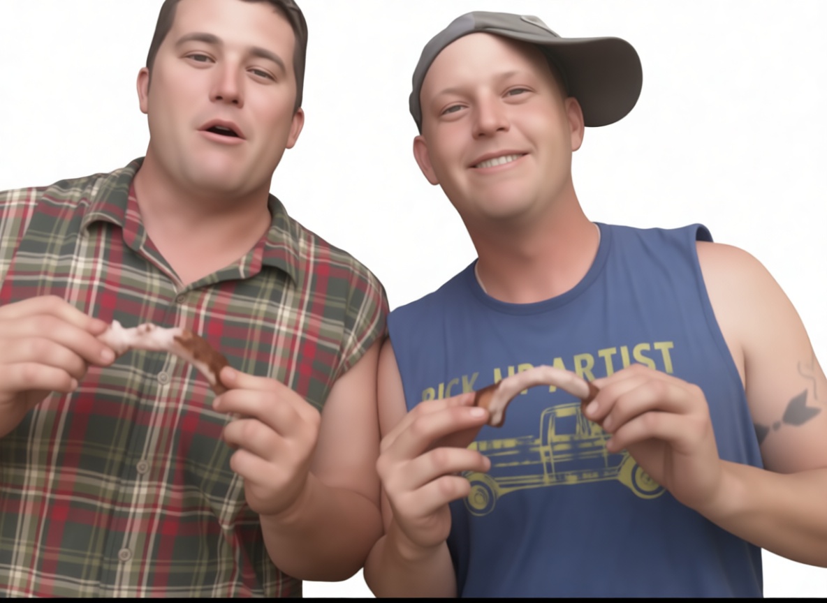 Two Men Holding Ribs free 3D printable STL