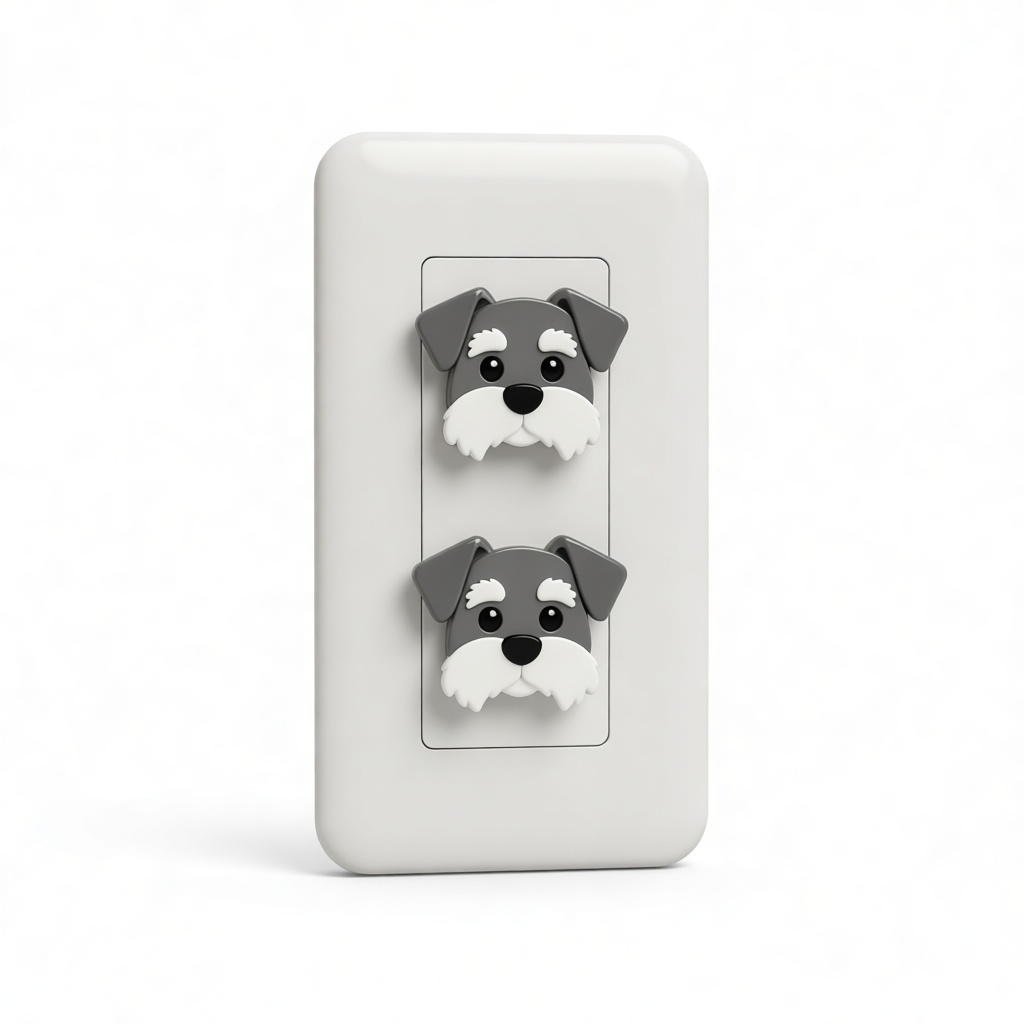 Schnauzer Dog Switch Cover free 3D printable STL