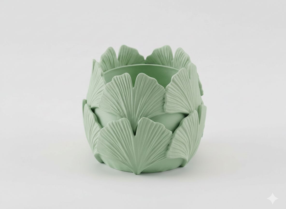 Ginkgo Leaf Planter free 3D printable STL