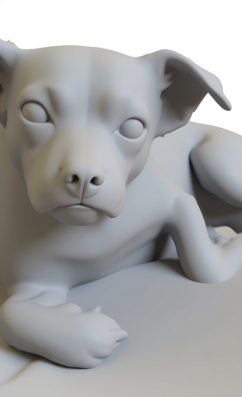 Labrador Retriever Puppy Figurine free 3D printable STL