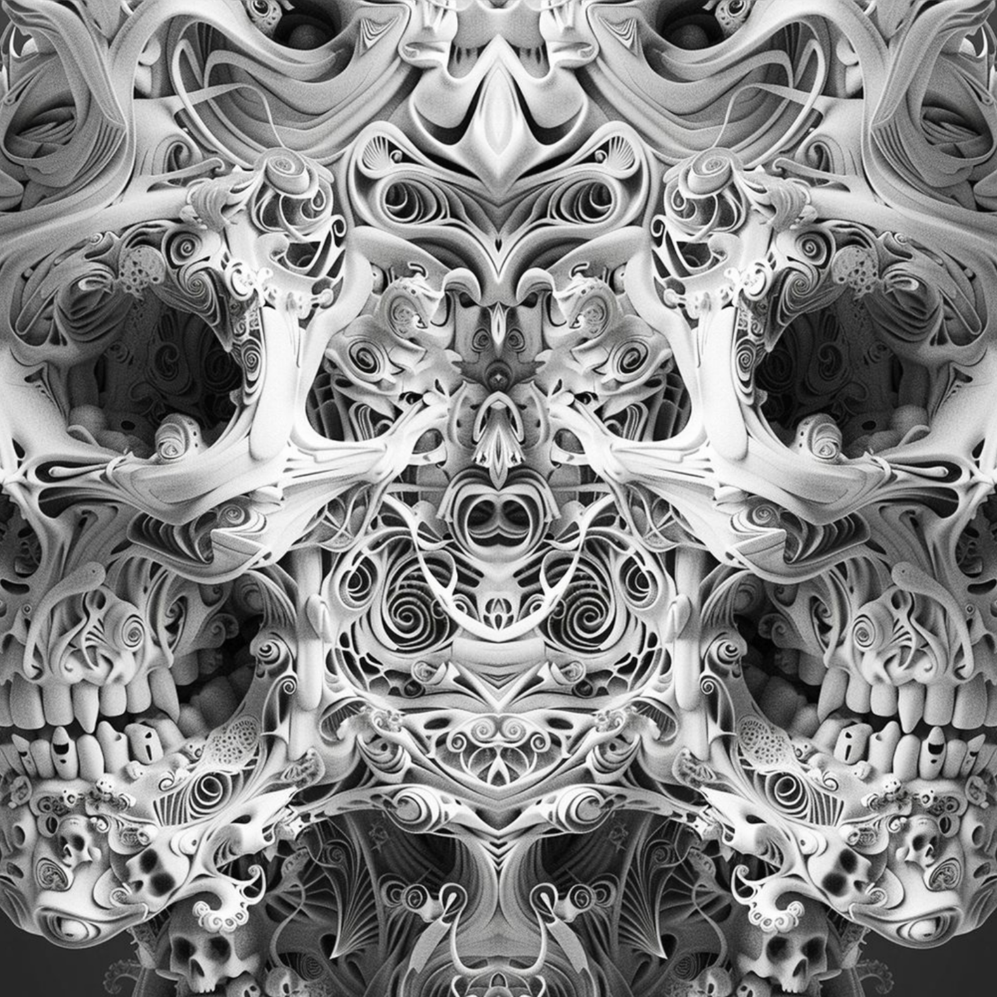 Intricate Abstract Skull Sculpture free 3D printable STL