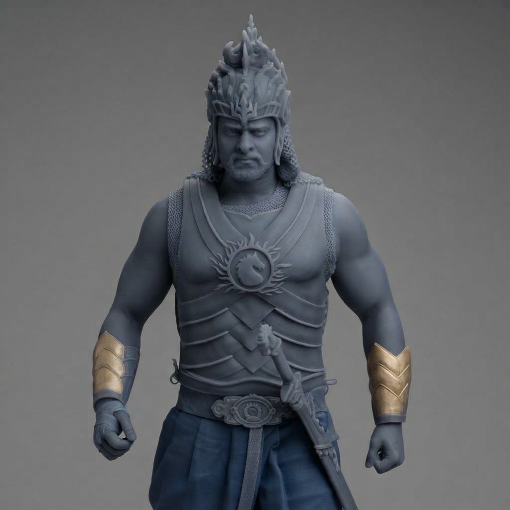 Baahubali Warrior Figurine free 3D printable STL