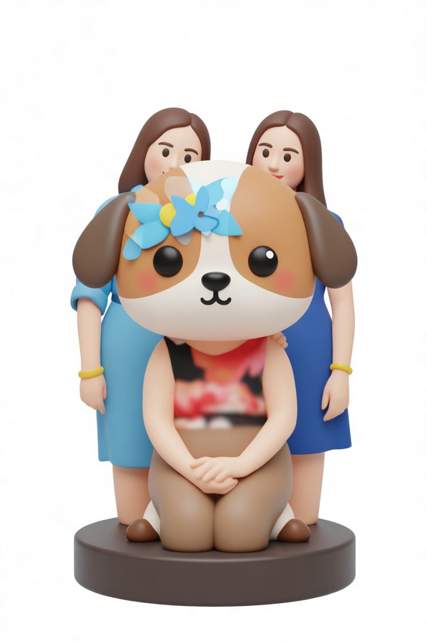 Shiba Inu and Twins Figurine free 3D printable STL
