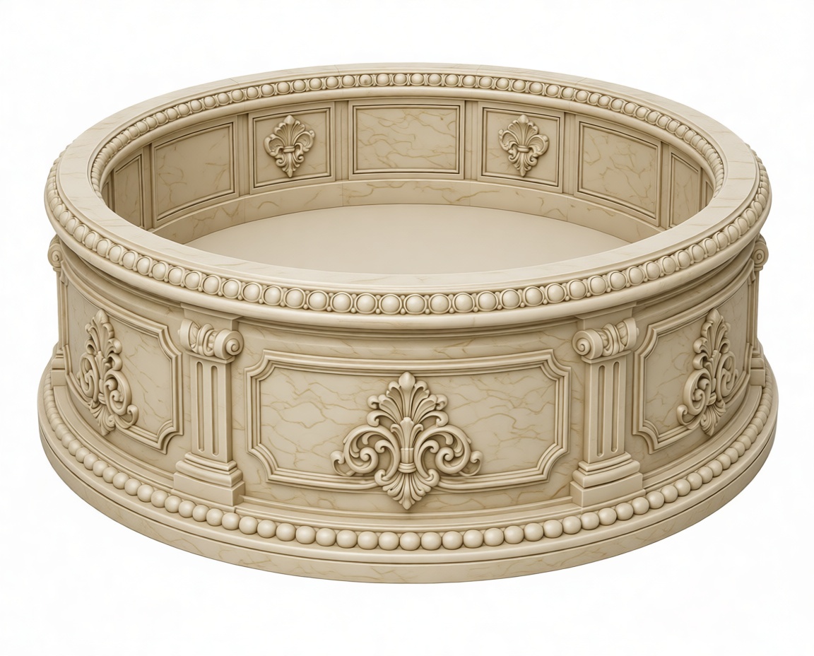 Ornate Round Planter free 3D printable STL
