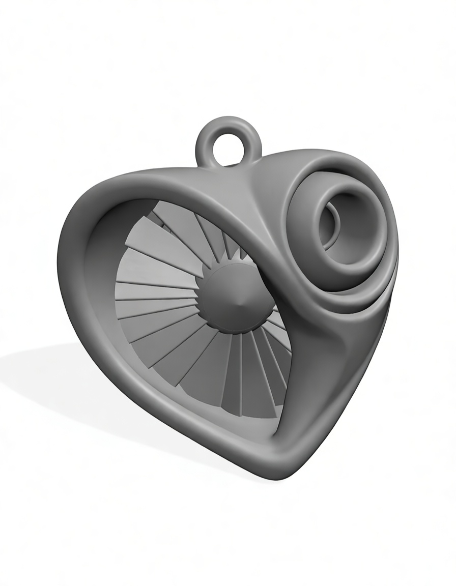 Turbojet Engine Pendant free 3D printable STL