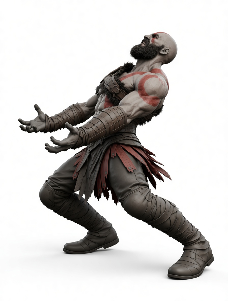Kratos Warrior Figurine free 3D printable STL