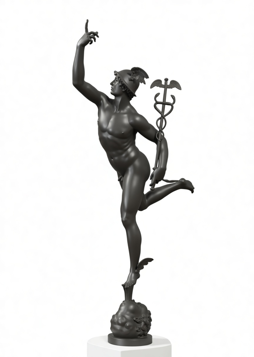 Mercury Roman God Statue free 3D printable STL