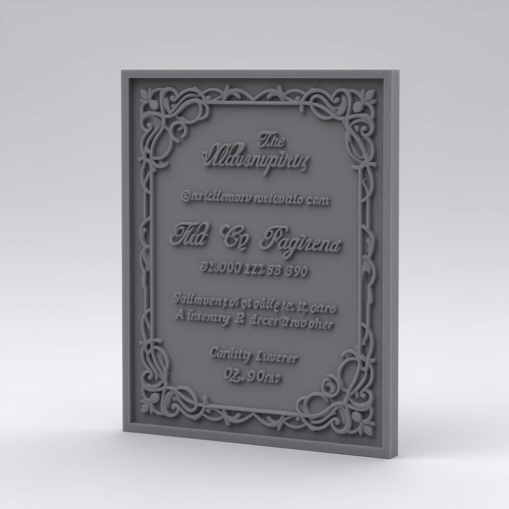 Wedding Invitation Card Model free 3D printable STL