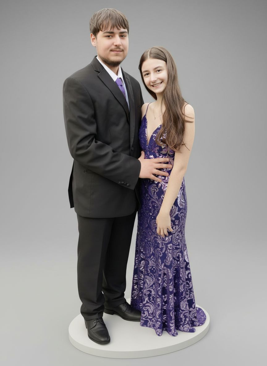 Prom Couple Figurine free 3D printable STL