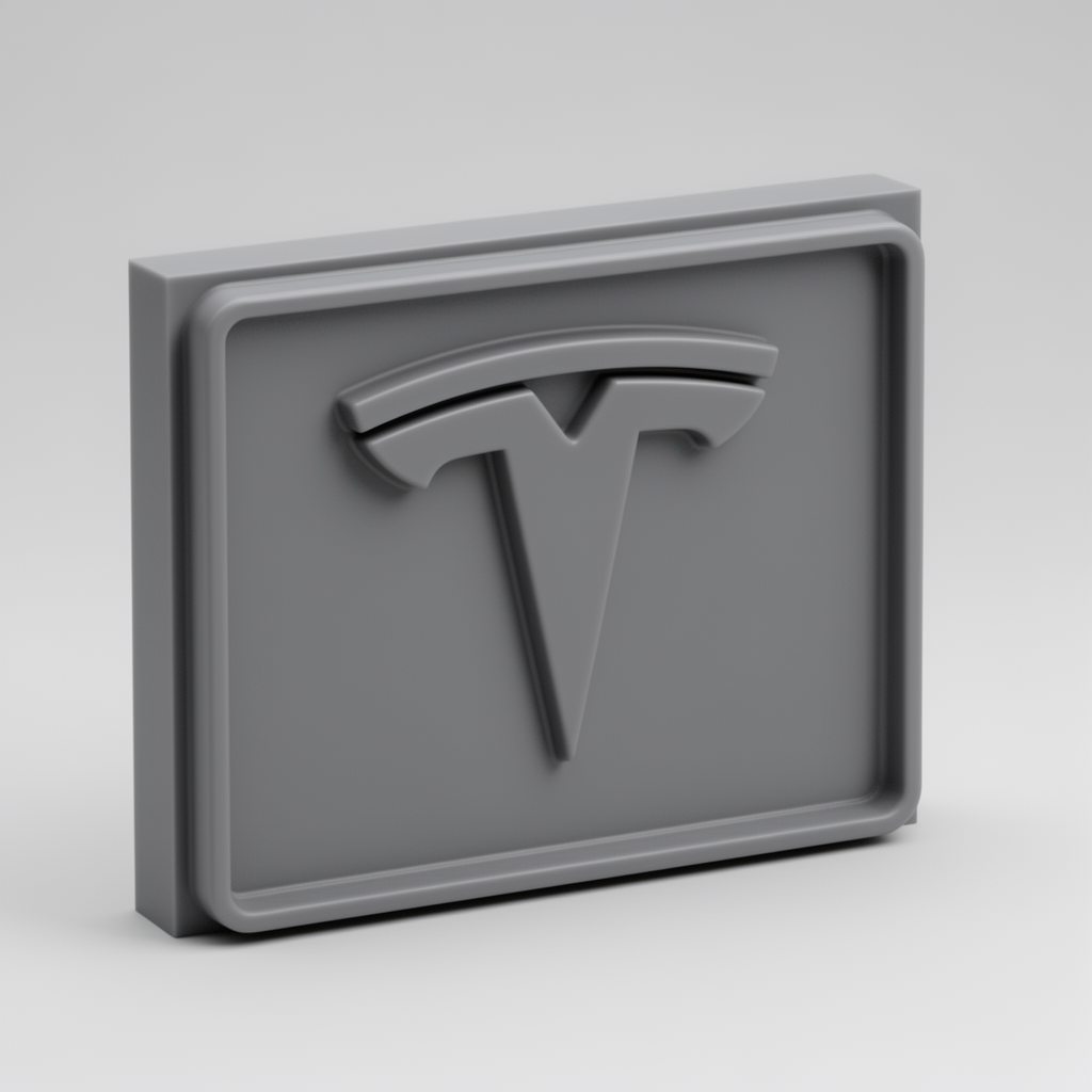Tesla Logo Flat Stamp free 3D printable STL