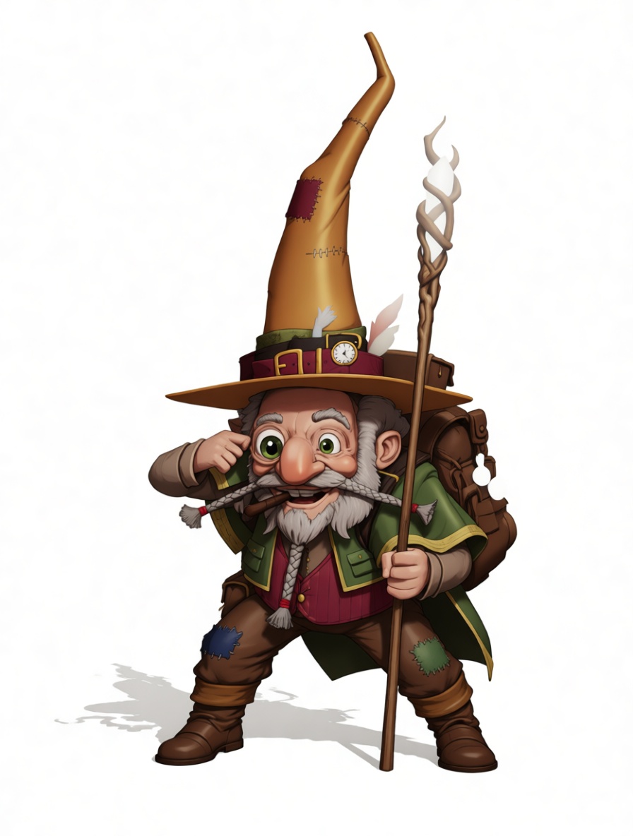 Gnome Wizard Figurine free 3D printable STL