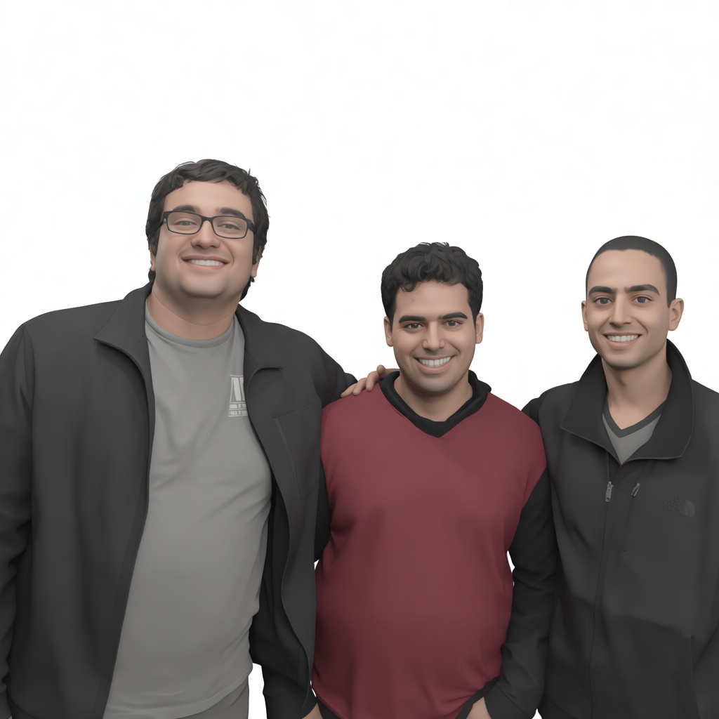 Group of Three Men Model free 3D printable STL