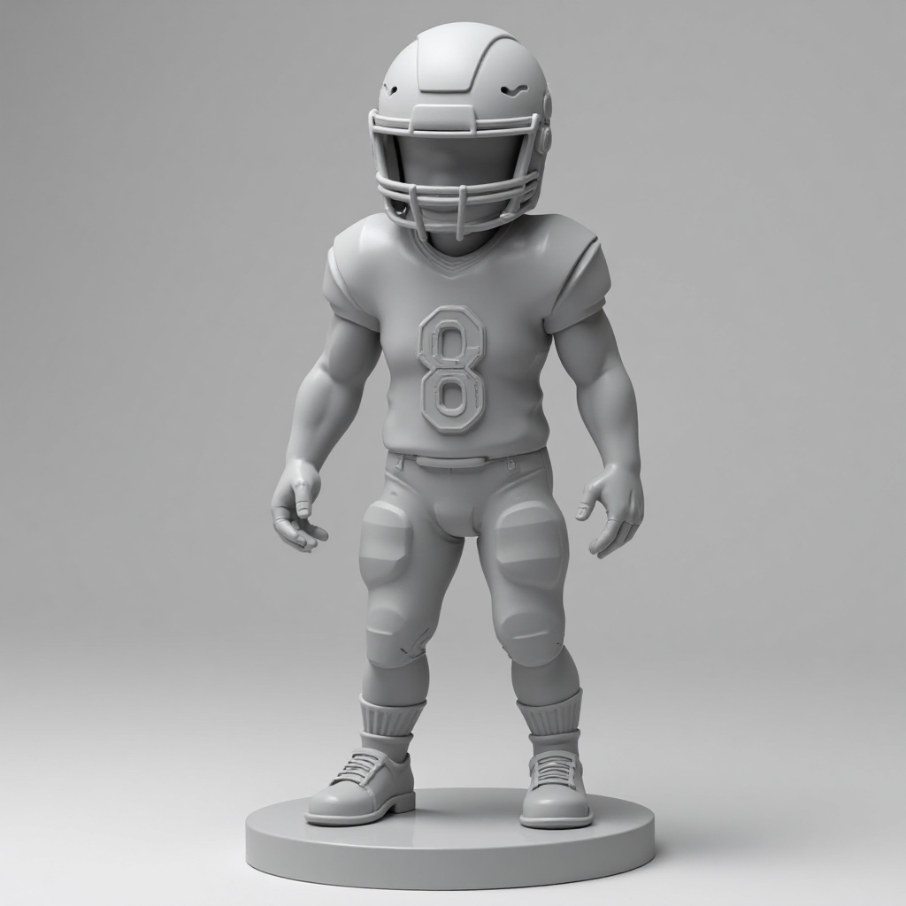 8th Grade Football Player Figurine free 3D printable STL