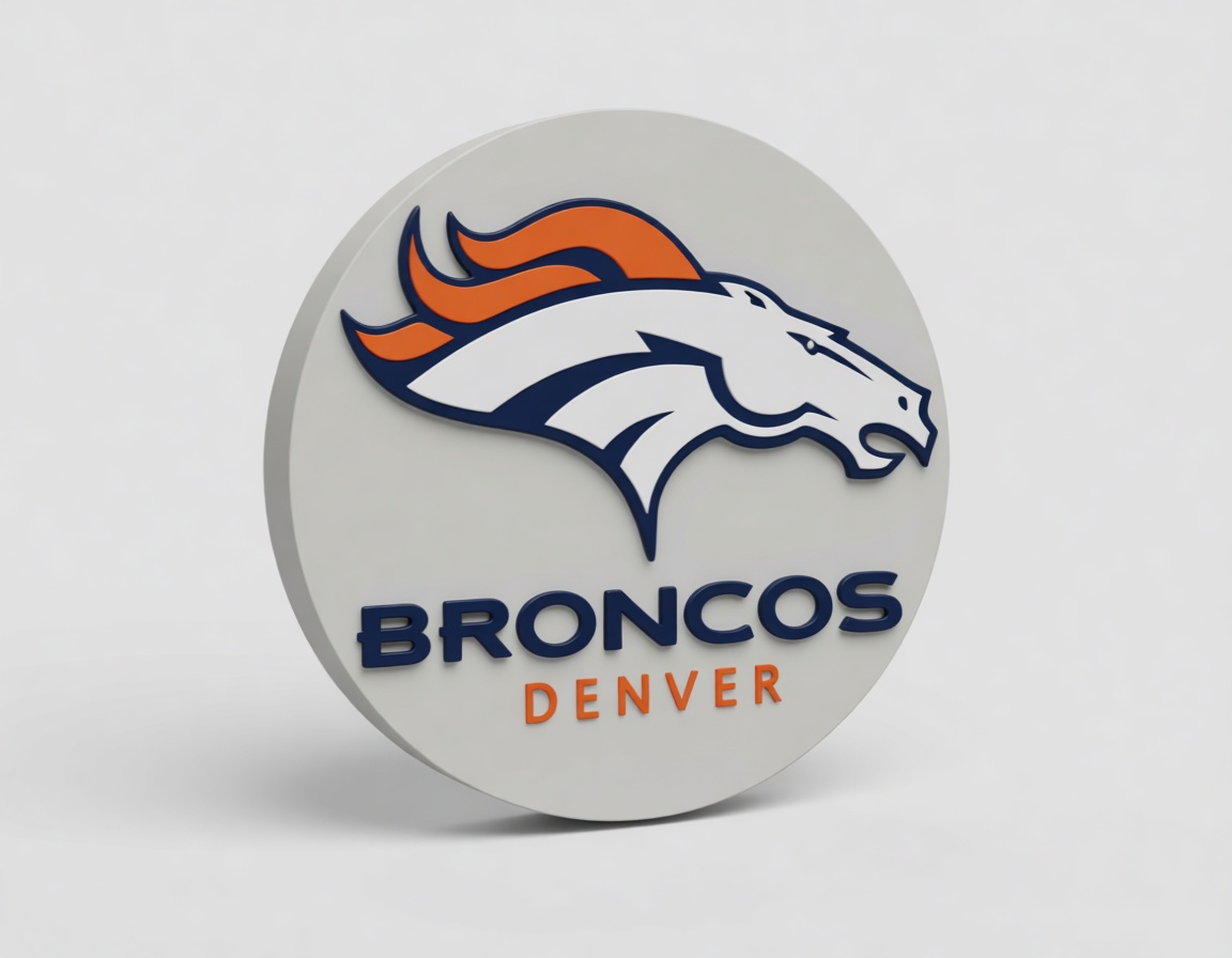 Denver Broncos Logo Plaque free 3D printable STL