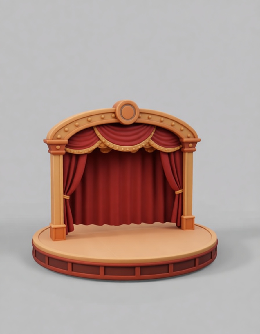 Miniature Theater Stage free 3D printable STL