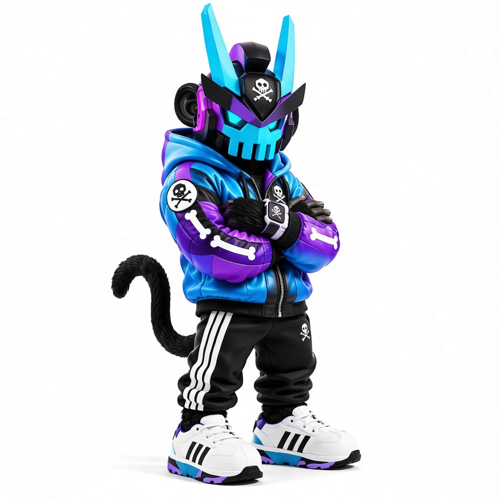Cyberpunk Cat Figurine free 3D printable STL